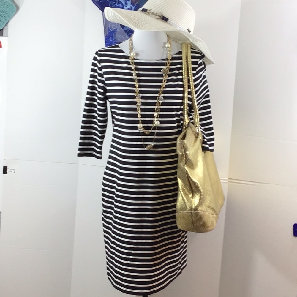 Saint James France Propiano nautical stripe sheath dress 10